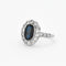 Bague 57 Bague Marguerite Platine Saphir Diamants 58 Facettes DV0377-2