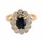 Bague 53 Bague Marguerite Saphir et Diamants 58 Facettes DV0212-1