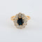 Bague 53 Bague Marguerite Saphir et Diamants 58 Facettes DV0212-1