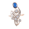 Bague Bague florale Saphir cabochon Diamants 58 Facettes 1