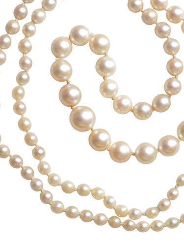 Collier Collier perles vintage, fermoir diamants 58 Facettes