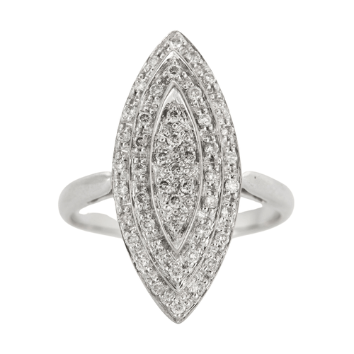 Bague 55 Bague Marquise Diamants Or Blanc 58 Facettes DV0361-5