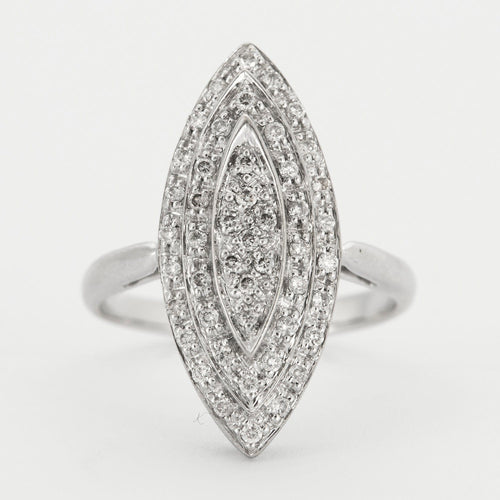 Bague 55 Bague Marquise Diamants Or Blanc 58 Facettes DV0361-5