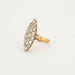 Ring 53 Marquise Ring Diamonds Yellow Gold and White Gold 58 Facettes DV0308-2