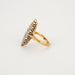 Ring 53 Marquise Ring Diamonds Yellow Gold and White Gold 58 Facettes DV0308-2