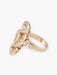 Ring 56 Marquise Ring Intertwined Shape, Diamonds, Yellow Gold 58 Facettes DV0032-14