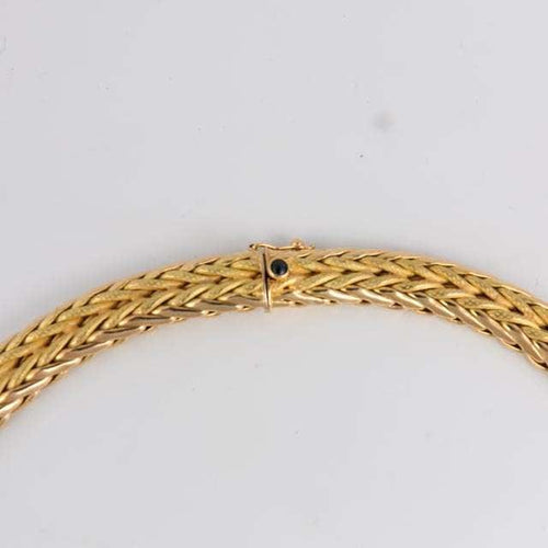 Collier Collier Or jaune poli et texturé 58 Facettes 1