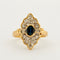 Bague 53 Bague Marquise Saphir Diamants 58 Facettes DV0361-6