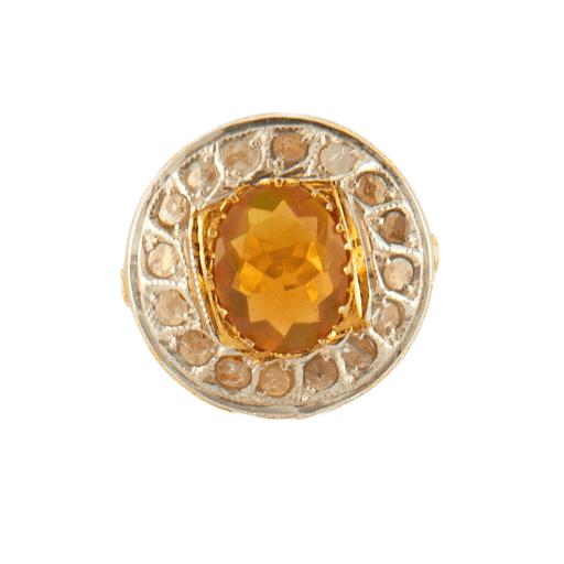 Bague 56 Bague Opale de Feu Diamants 58 Facettes DV0253-1