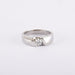 Ring 52 / White/Grey / 750‰ Gold Solitaire Diamond Ring 0.27 carat 58 Facettes 210038R