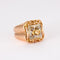Bague 51 Bague Or et Platine Citrine Coeur 58 Facettes DV0086-1