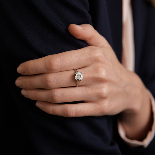 Bague 53 Bague Or gris Diamant taille rose 58 Facettes DV0030-1