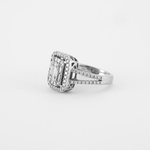 Bague 50 Bague Or gris et Diamants 58 Facettes DV0262-3