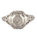 Ring 52 Ring White gold White stone 58 Facettes DV0030-2