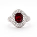 Ring 54 White Gold, Ruby and Diamond Ring 58 Facettes DV0385-2