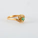 Ring 54 Yellow gold ring Diamonds and Emerald 58 Facettes DV0225-3