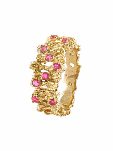 Bague 55 Bague Moderne Or Jaune & Rubis 58 Facettes 120062