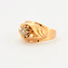 Ring 56 Yellow gold and diamond ring 58 Facettes DV0378-3