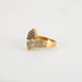 Ring 52 Yellow gold diamond paving ring 58 Facettes DV0258-1