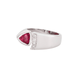 Ring 54 Open ring Pink Tourmaline Diamonds 58 Facettes DV0463-2