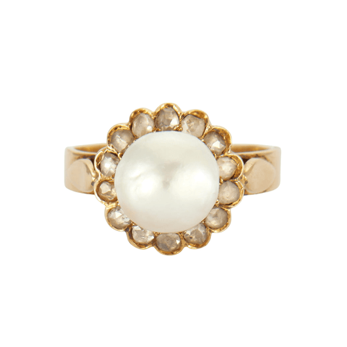 Bague 54 Bague Perle baroque Diamants 58 Facettes DV0117-6
