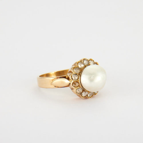 Bague 54 Bague Perle baroque Diamants 58 Facettes DV0117-6