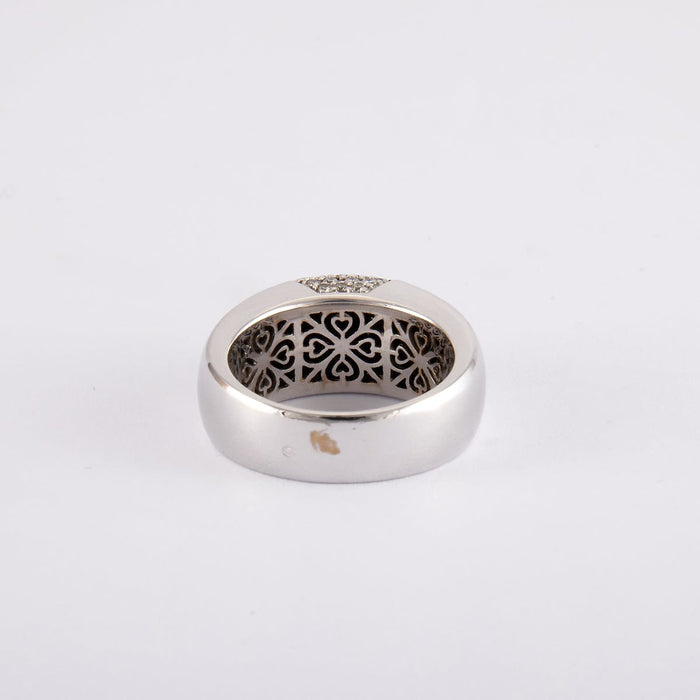 Bague 52 / Blanc/Gris / Or 750 Bague Or blanc et diamants 58 Facettes 170182R