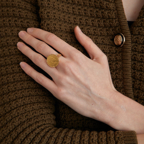 Bague 54 Bague Pièce 10 francs Napoléon III 58 Facettes DV-0004-2