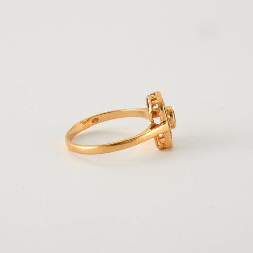 Bague 53.5 Bague Rectangulaire Saphir Diamants 58 Facettes DV0208-1