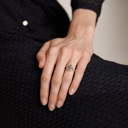 Bague 49.5 Bague Rosace Saphir Diamants 58 Facettes DV0083-2