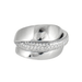 Ring 56 Diamond intertwined ribbon ring 58 Facettes DV0290-1