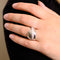 Bague 56 Bague ruban entrelacé diamants 58 Facettes DV0290-1