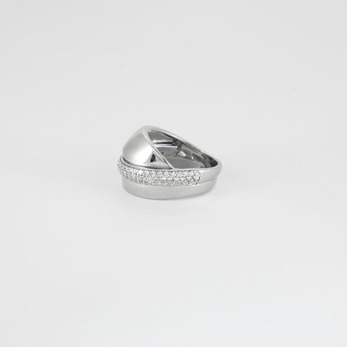 Bague 56 Bague ruban entrelacé diamants 58 Facettes DV0290-1