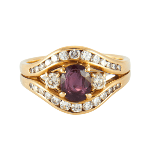 Ring 54 Yellow gold ruby ​​ring 58 Facettes DV0200-1