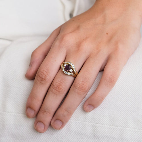 Bague 54 Bague rubis or jaune 58 Facettes DV0200-1