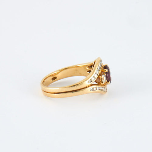 Bague 54 Bague rubis or jaune 58 Facettes DV0200-1