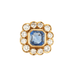 Ring 49 Unheated Ceylon Sapphire Ring Diamonds 58 Facettes DV0122-1