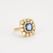 Ring 49 Unheated Ceylon Sapphire Ring Diamonds 58 Facettes DV0122-1