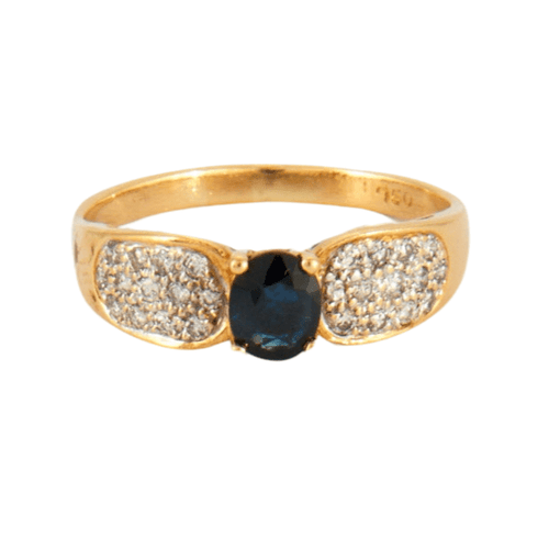 Bague 53 Bague saphir diamants 58 Facettes DV0260-3