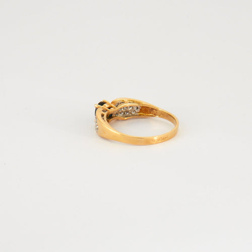 Bague 53 Bague saphir diamants 58 Facettes DV0260-3