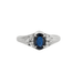 Ring 56 Sapphire Diamond Platinum Ring 58 Facettes DV0324-2