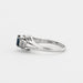 Ring 56 Sapphire Diamond Platinum Ring 58 Facettes DV0324-2