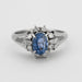 Ring 51 Sapphire Diamond Platinum Ring 58 Facettes DV0324-1