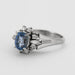 Ring 51 Sapphire Diamond Platinum Ring 58 Facettes DV0324-1