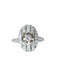 Ring Oval Art Deco Platinum Engagement Ring White Gold and Diamonds 58 Facettes