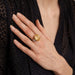 Ring 52 Ceylon Yellow Sapphire Ring 20,06 ct unheated 58 Facettes DV0127-1
