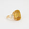 Bague 52 Bague Saphir jaune Ceylan 20,06 ct non chauffé 58 Facettes DV0127-1