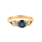 Bague 51 Bague Saphir Ovale Diamants 58 Facettes DV0217-2