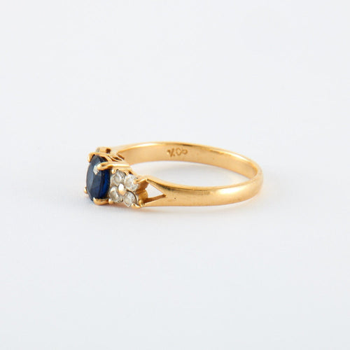 Bague 51 Bague Saphir Ovale Diamants 58 Facettes DV0217-2