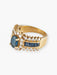 Ring 48 Sapphire and Diamond Ring, Yellow Gold 58 Facettes DV0032-8